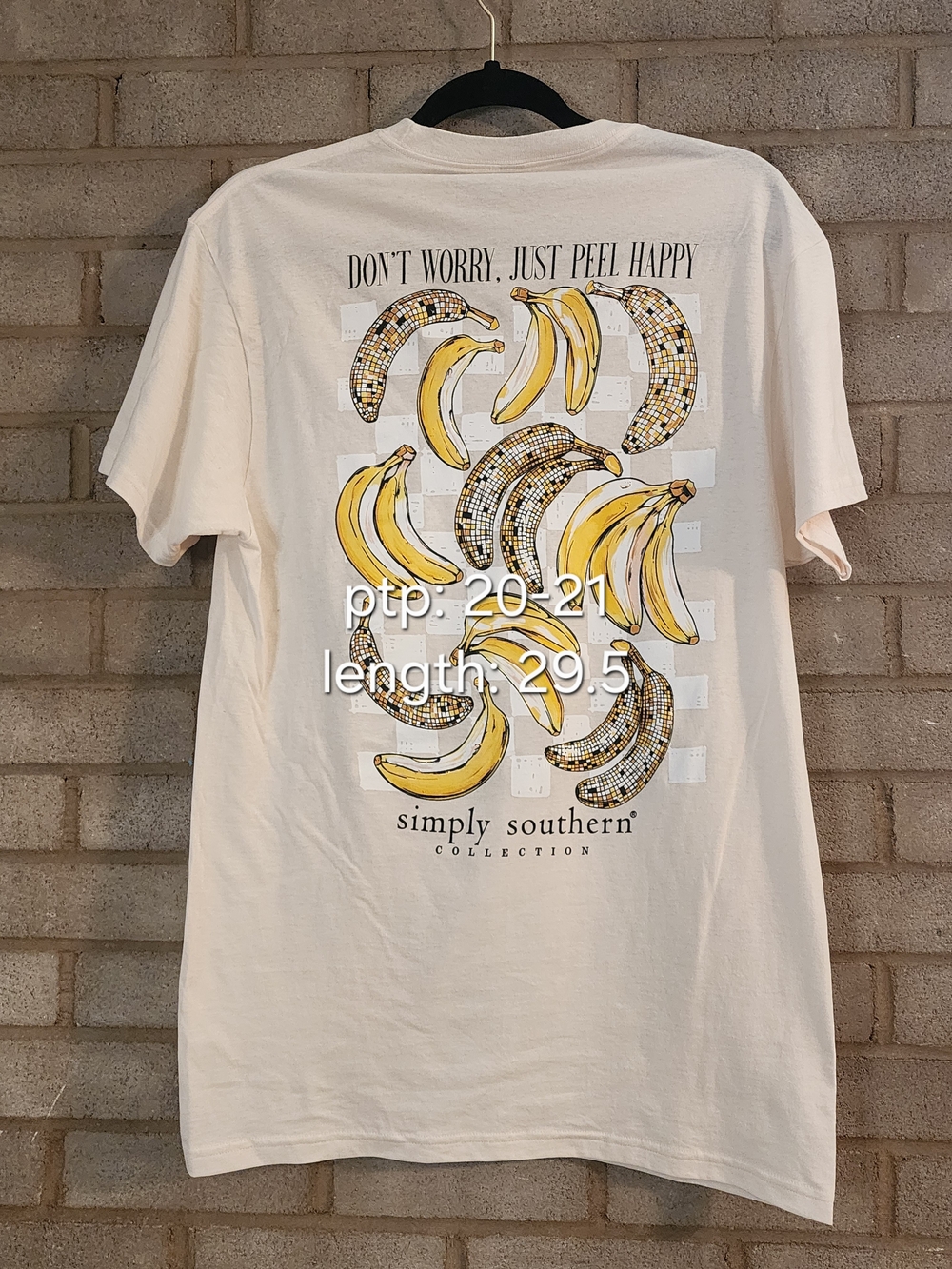 Simply Southern Cream Short Sleeve Tee with Gold Logo